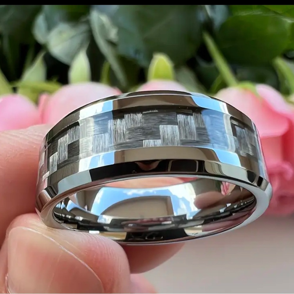 8mm Polished Stainless Steel Hypoallergenic Ring